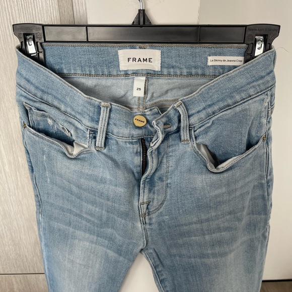 Frame Le Skinny de Jeanne Crop 25 Light Blue - Picture 4 of 9